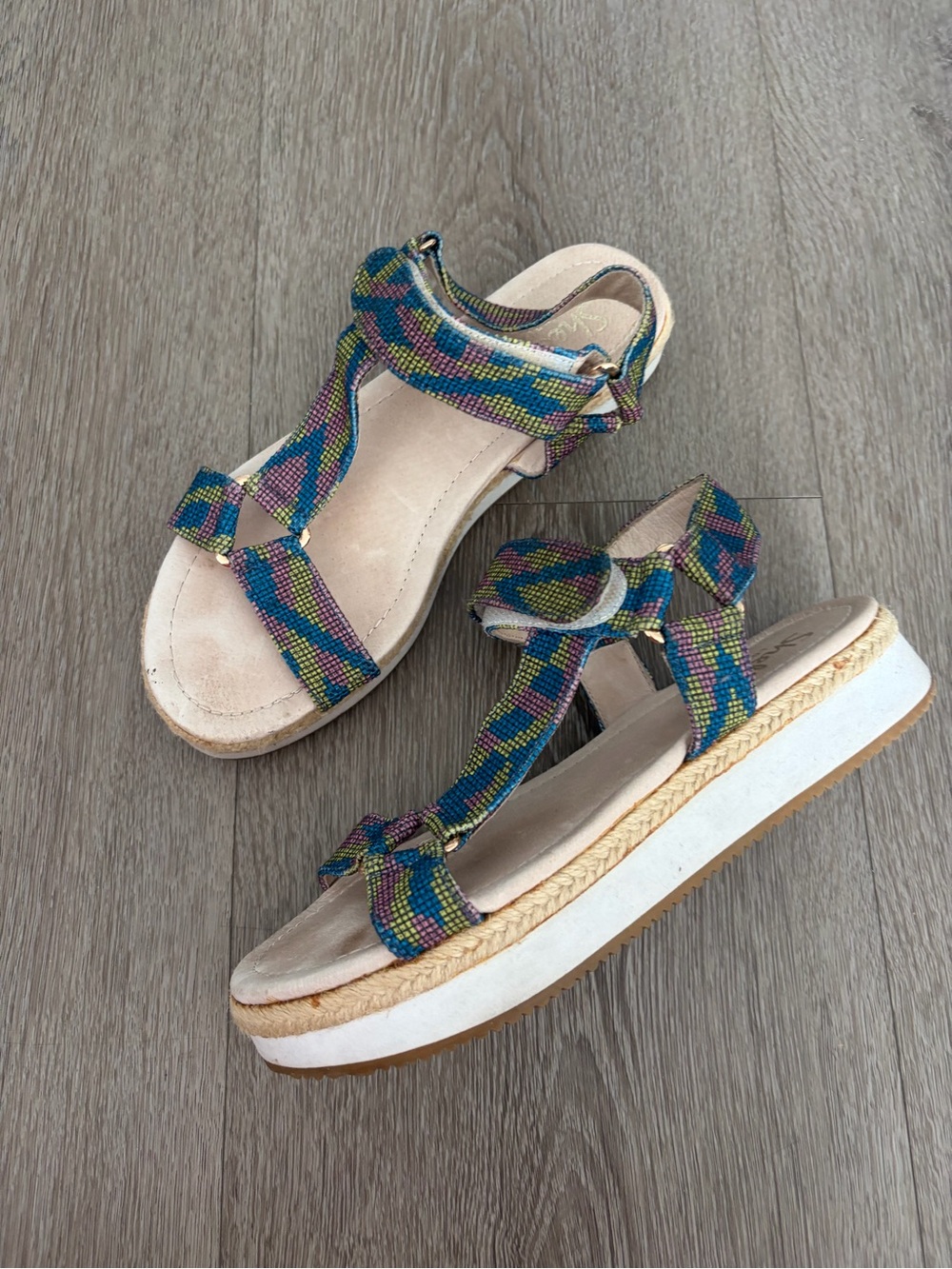 Shellys London Platform Espadrille Sandals in Multicolor